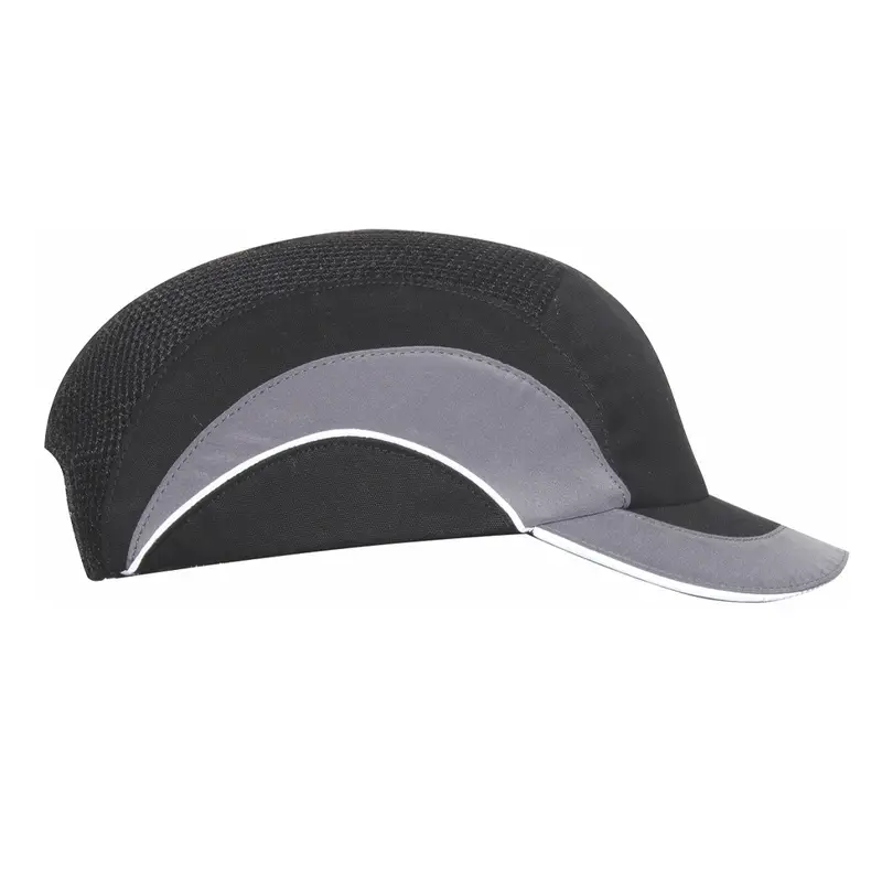 JSP HardCap A1+ stootpet HDPE korte klep 50 mm zwart/grijs