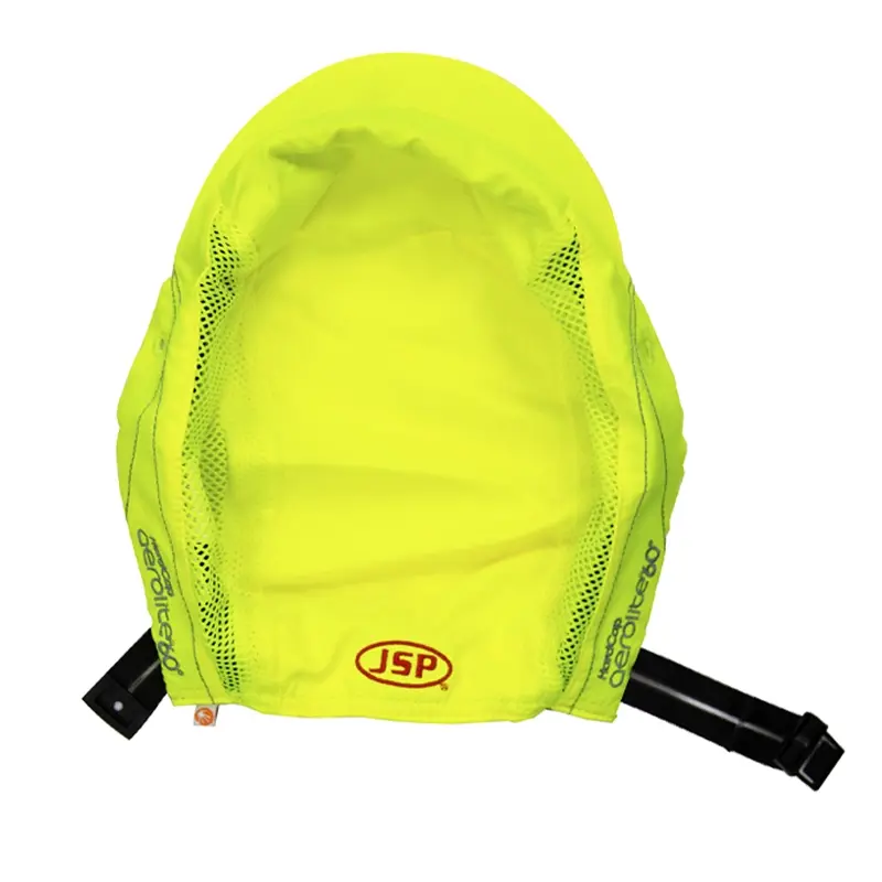 Hoes voor JSP HardCap Aerolite 60 stootpet micro klep 25 mm fluo geel