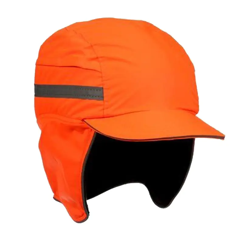3M First Base 3 Winter stootpet ABS korte klep 55 mm fluo oranje