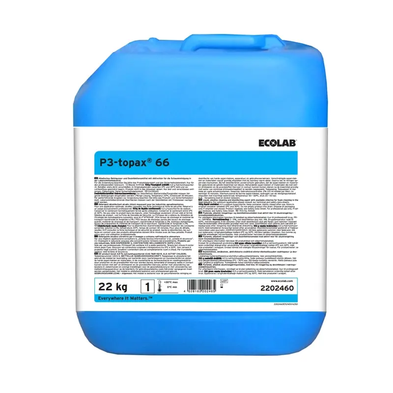 Ecolab P3-Topax 66 alkalische reiniging- en desinfectie 22 kg