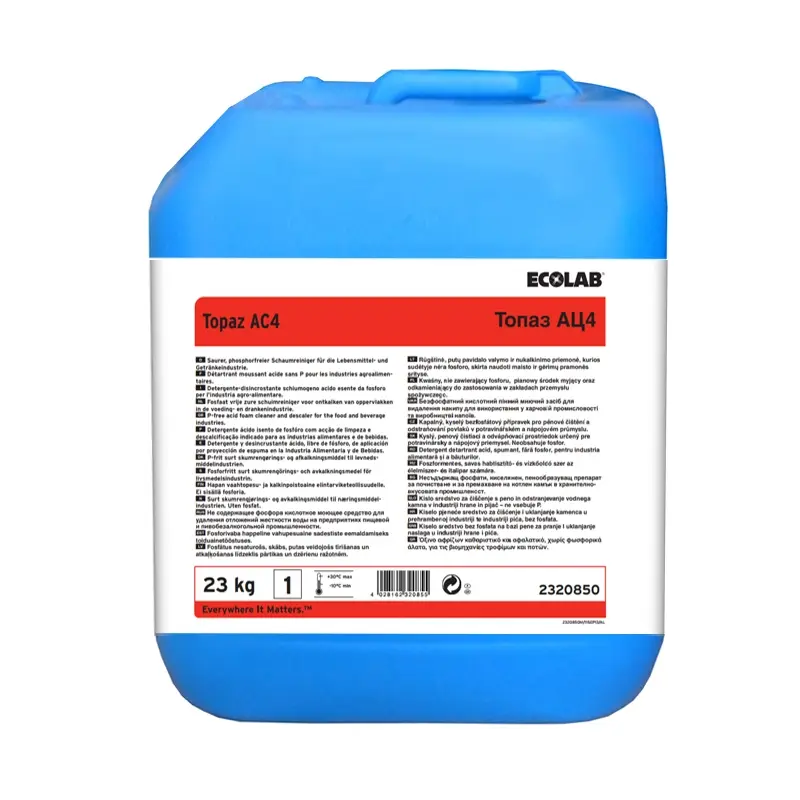 Ecolab Topaz AC4 zure fosfaatvrije schuimreiniger 23 kg