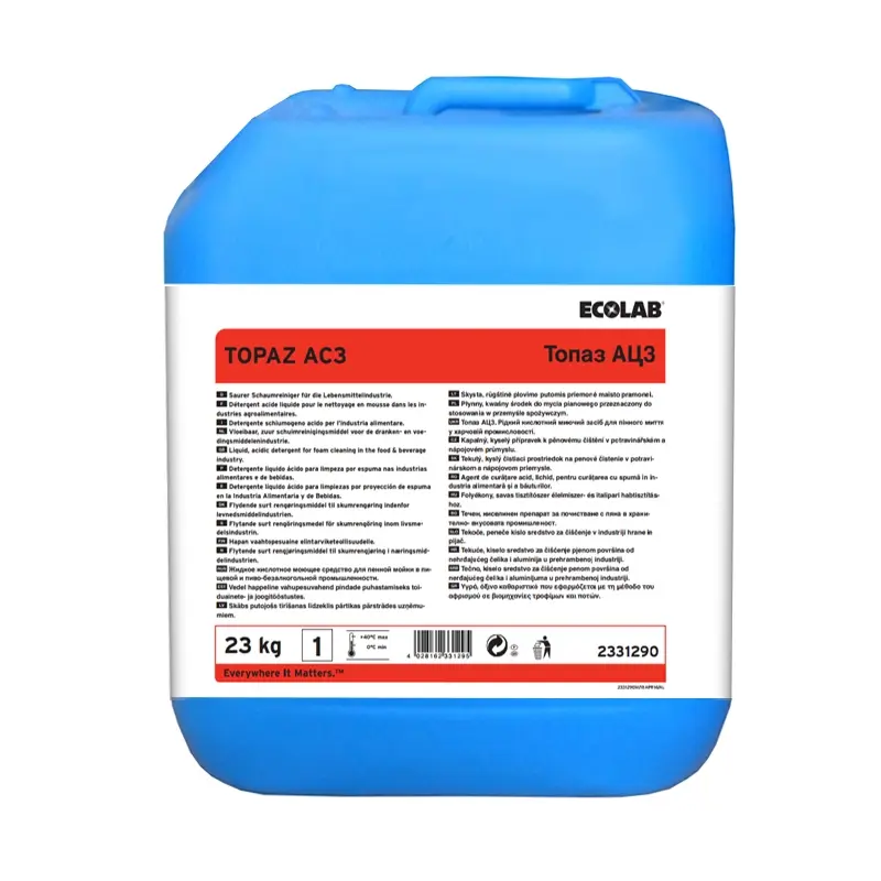 Ecolab Topaz AC3 zuur schuimreinigingsmiddel voedingsindustrie 23 kg