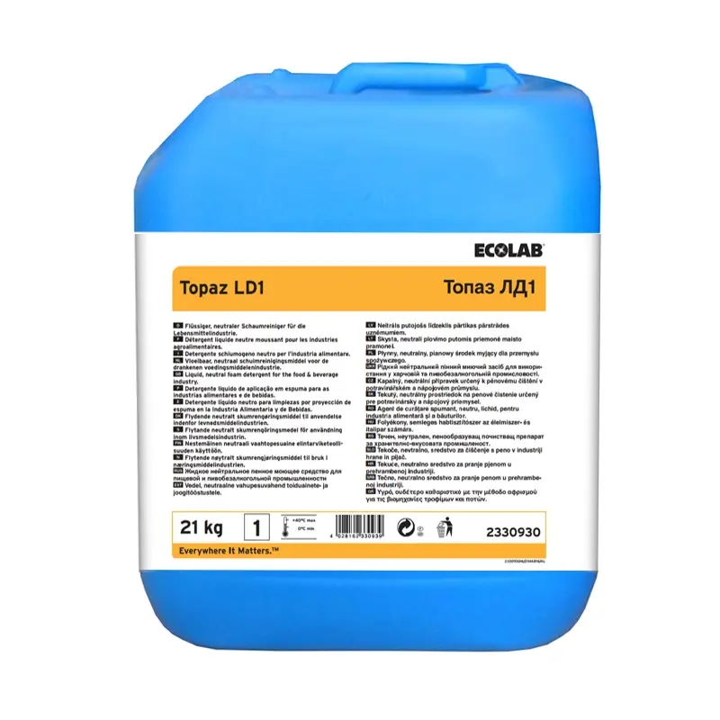 Ecolab Topaz LD1 neutraal reinigingsmiddel met schuimversterker 21 kg