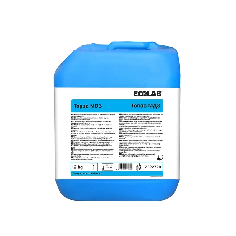 Ecolab Topaz MD3 alkalisch reinigingsmiddel met schuimversterker 12 kg