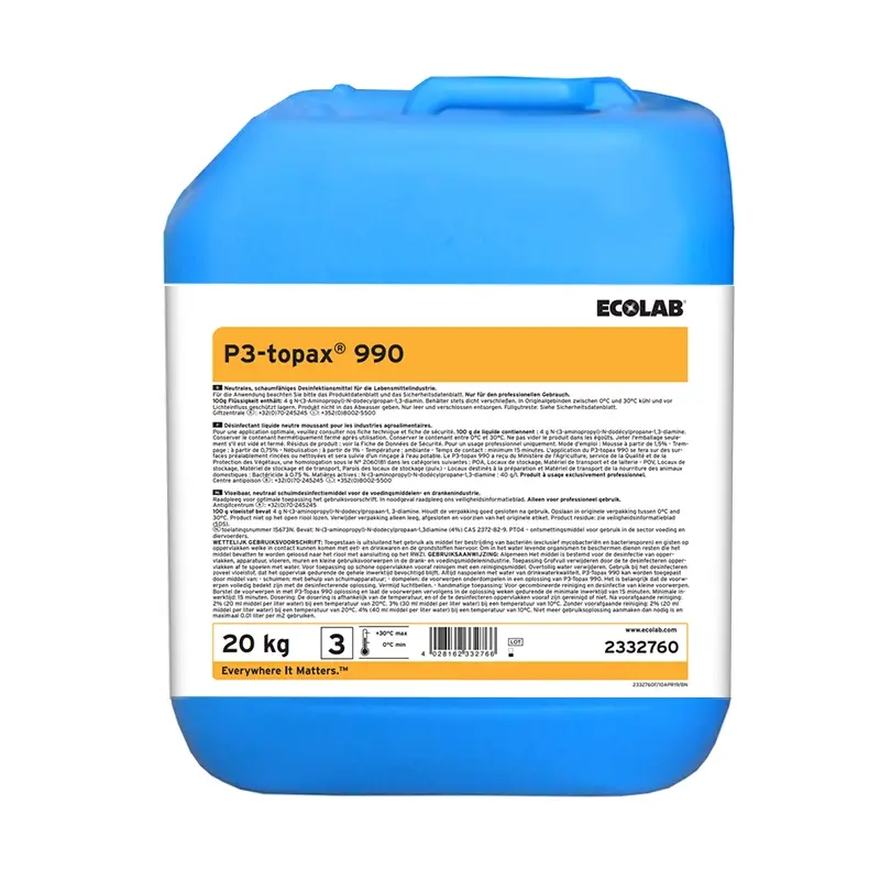 Ecolab P3-Topax 990 neutraal schuimdesinfectiemiddel 20 kg