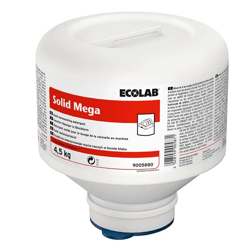 Ecolab Solid Mega hooggeconcentreerd vaatwasmiddel 4500 gr
