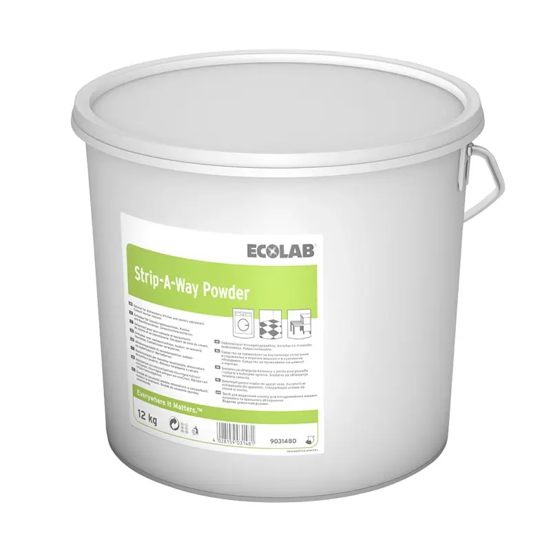 Ecolab Strip-A-Way Powder vloerreiniger kalk en cementsluier 12 kg