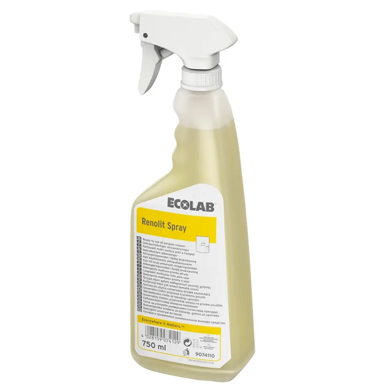 Ecolab Renolit Spray gebruiksklare keukenreiniger en ontvetter 12x750 ml