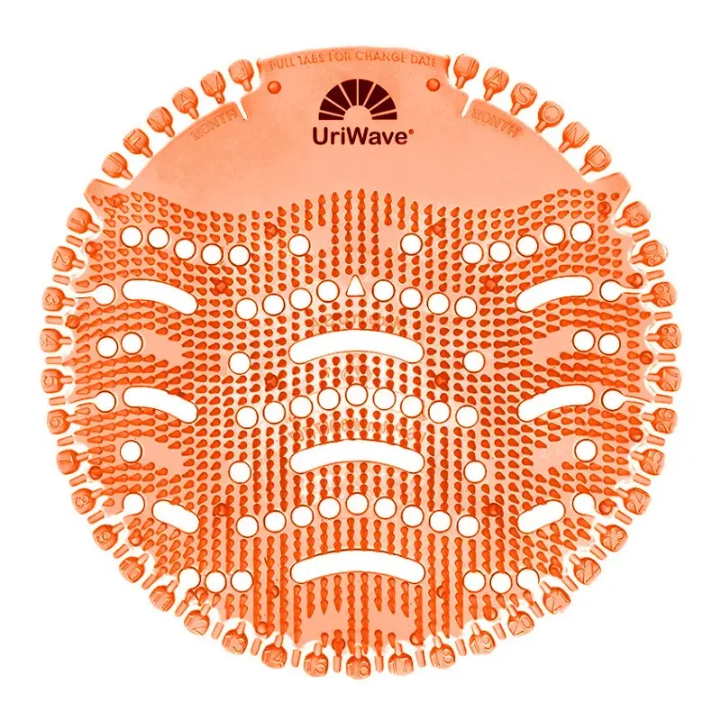 Desinfecterende urinoir matten Uriwave Mango oranje