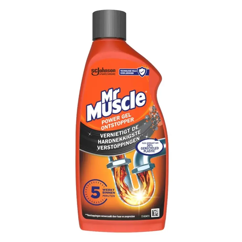 Mr Muscle Power Gel vloeibare ontstopper 500 ml