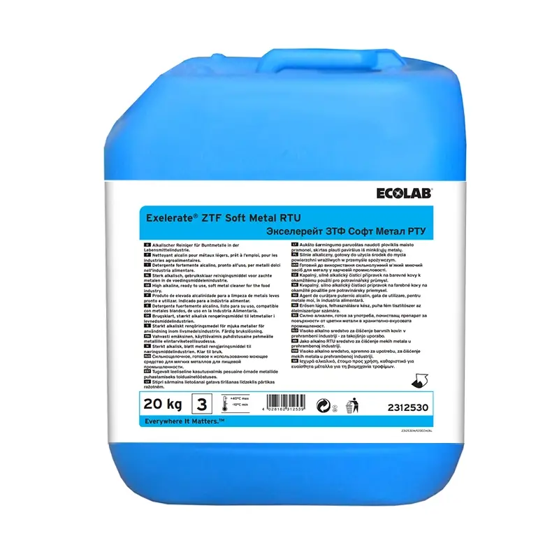 Ecolab Exelerate ZTF Soft Metal RTU reinigingsmiddel 20 kg
