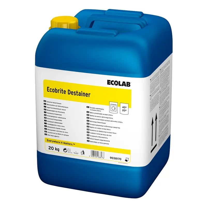 Ecolab Ecobrite Destainer bleekmiddel jerrycan 20 kg