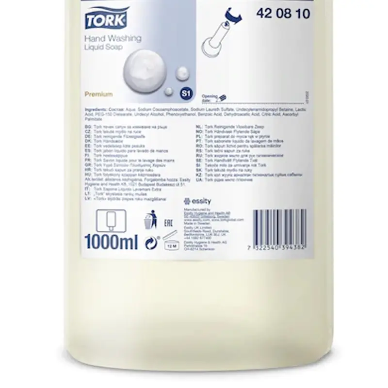 Tork reinigende vloeibare zeep voor S1 dispenser 1000 ml