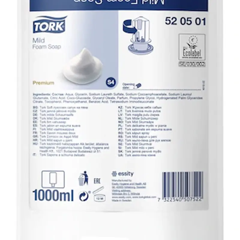 Tork Milde schuimzeep voor S4 dispenser 1000 ml