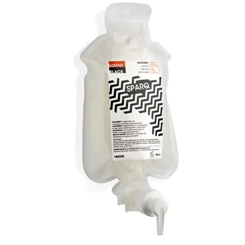 Satino Black SparQ handzeep cartridge met pompje 750 ml