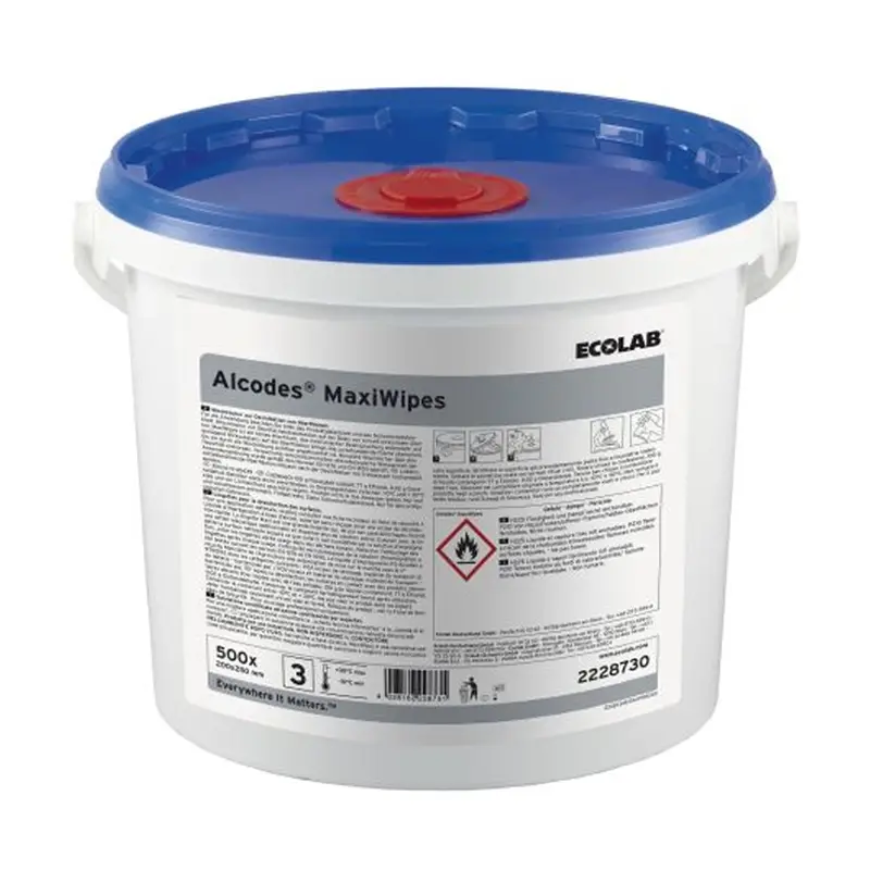 Ecolab Alcodes MaxiWipes reinigings- en desinfectiedoekjes blauw