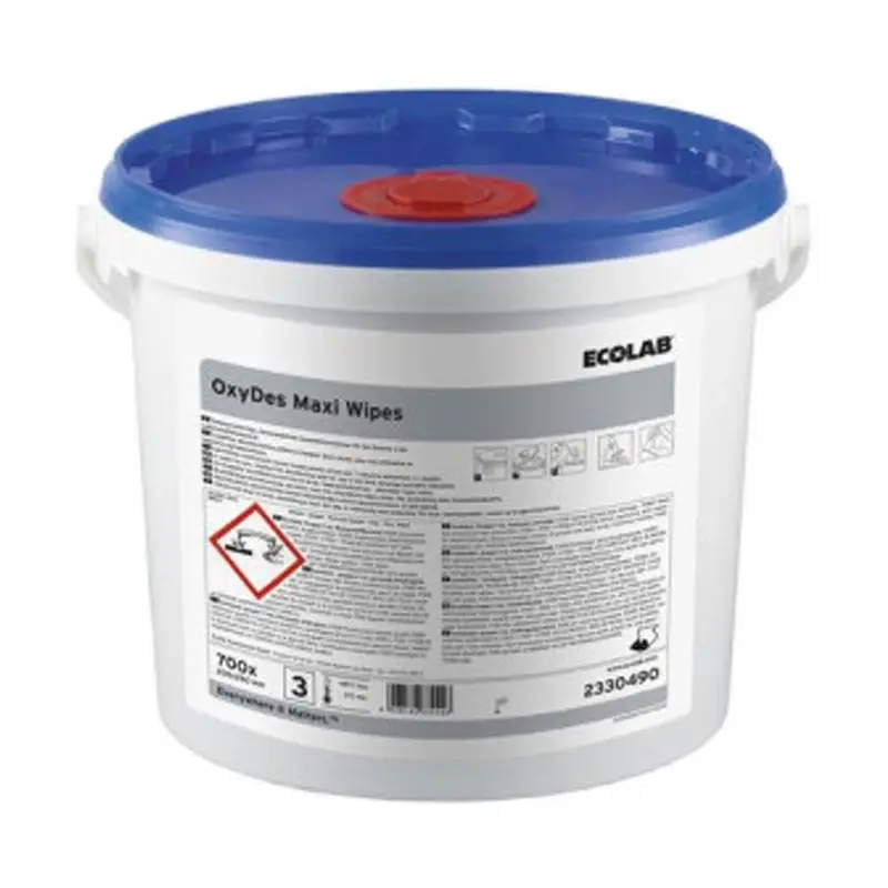 Ecolab OxyDes Maxi Wipes reinigings- en desinfectiedoekjes blauw