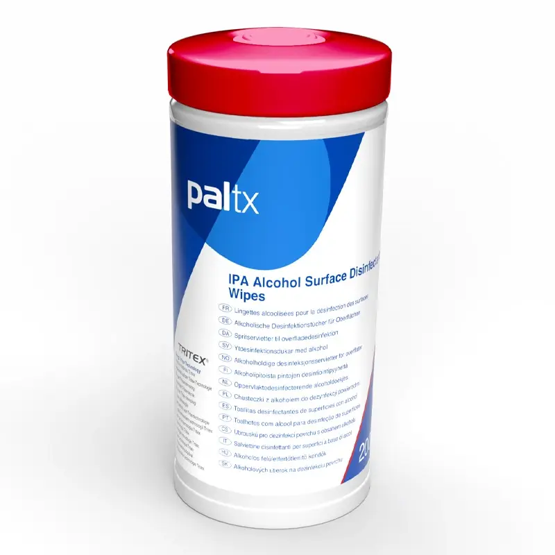 PAL TX IPA desinfectie wipes oppervlakken food safe tube 200 stuks