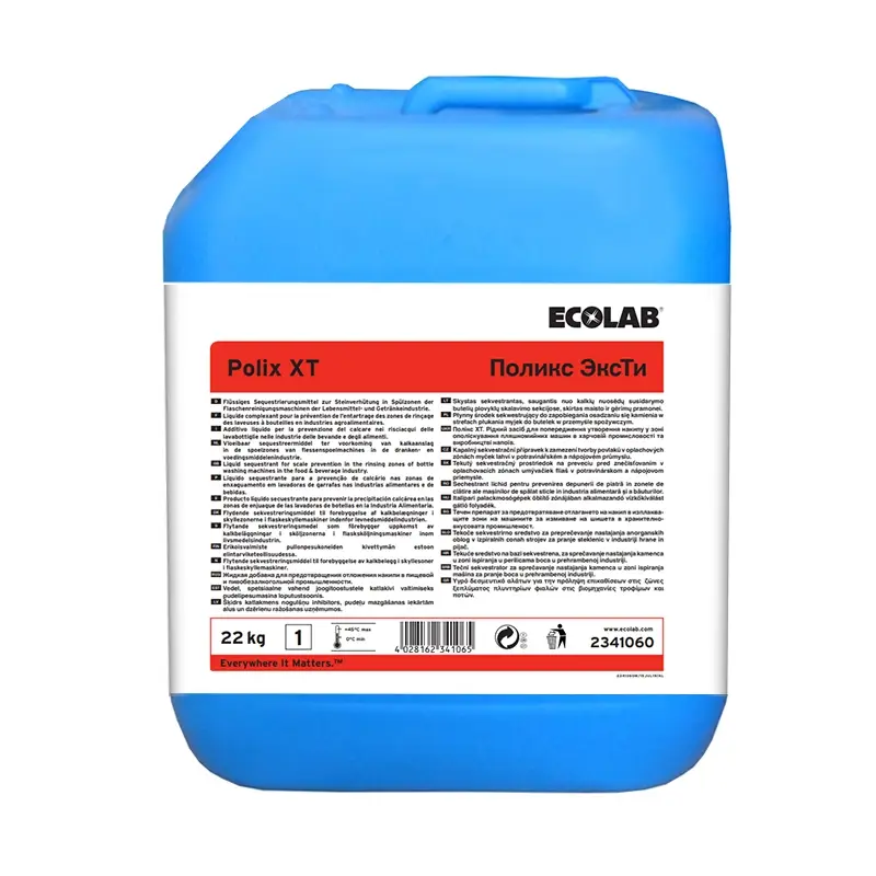 Ecolab Polix XT vloeibare hardheidsstabilisator reinigingsmiddel CIP 22 kg
