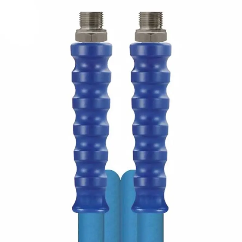 Foodjet DN12 reinigingsslang met RVS koppelingen 1/2'' BUD-BUD blauw 20 meter