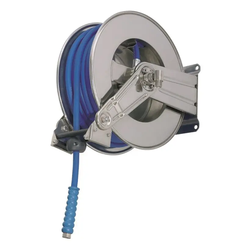 Slanghaspel RVS met 1/2'' slang en 2 m toevoerslang
