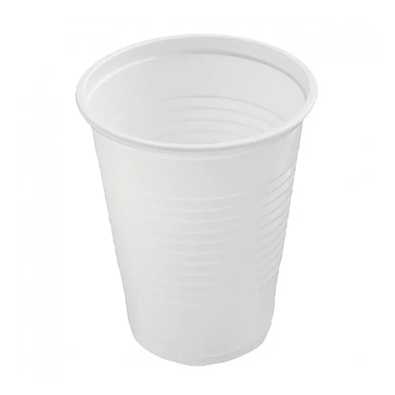 Plastic bekers 180 ml wit