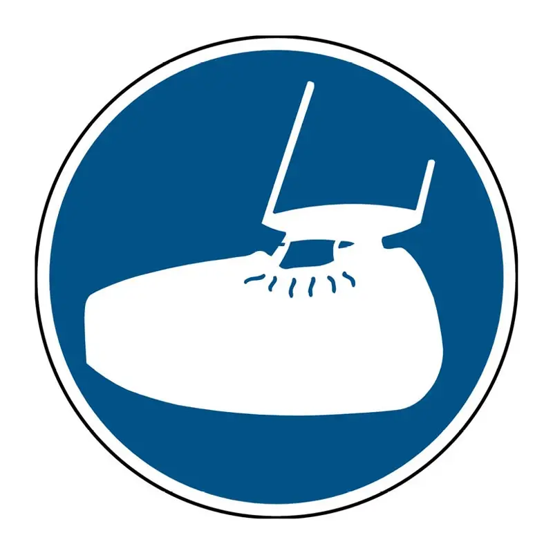 Sticker voetafscherming verplicht PIC 280 rond