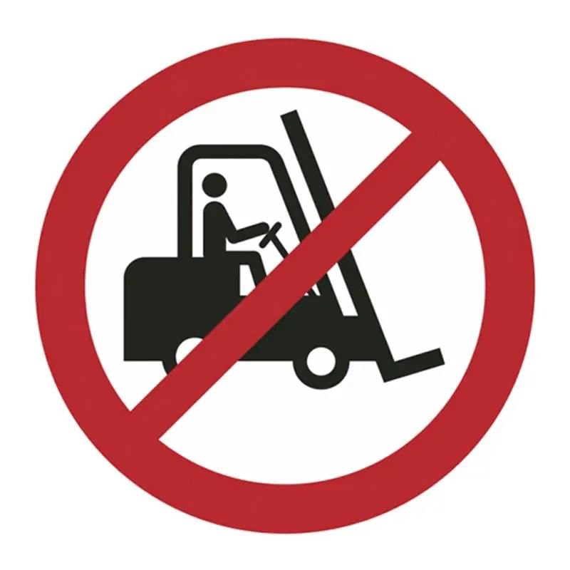 Sticker verboden voor transportvoertuigen PIC 206 200 mm