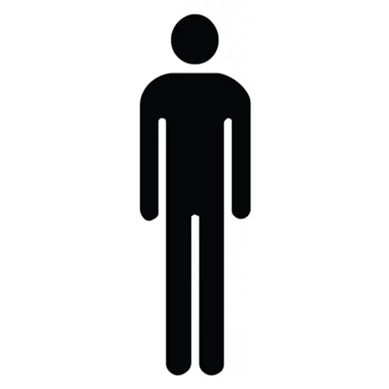 Sticker herentoilet PIC 466 75x150 mm