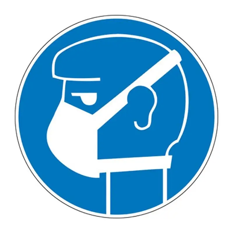 Sticker lichte ademhalingsbescherming verplicht PIC 267