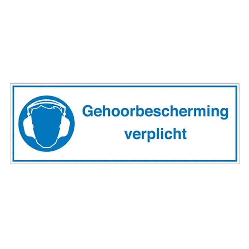 Sticker gehoorbescherming verplicht STN 664