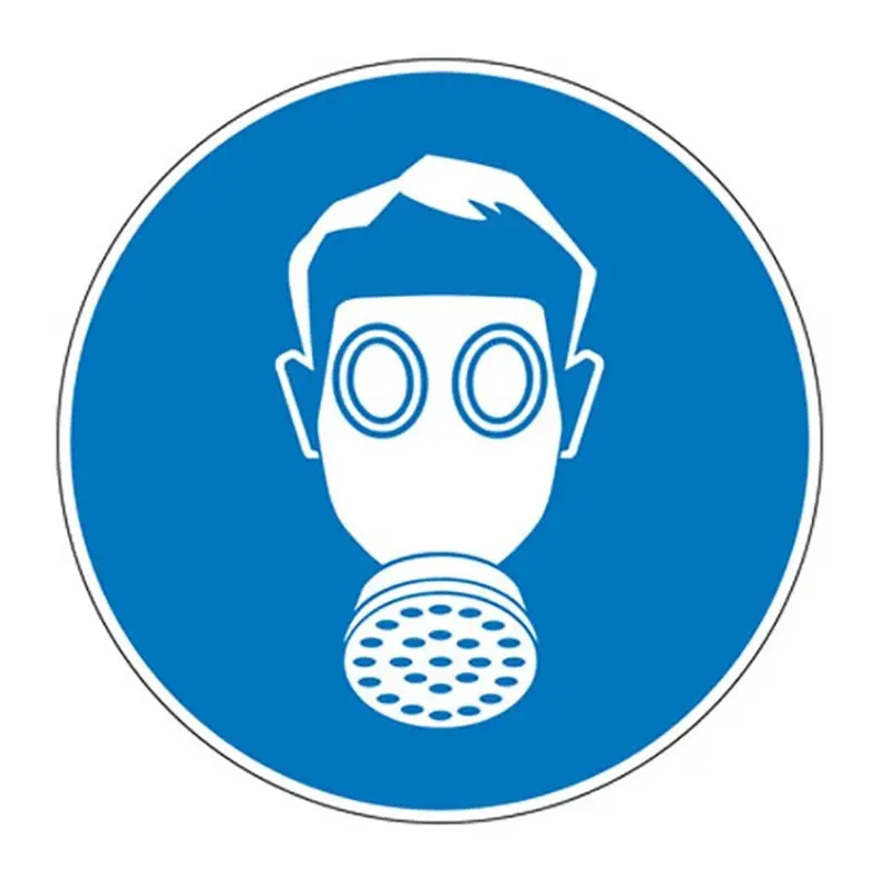 Sticker ademhalingsbescherming verplicht PIC 253