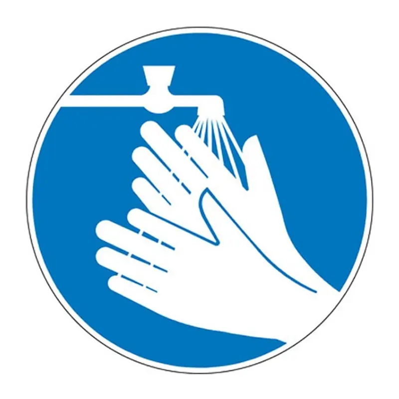 Sticker handen wassen verplicht PIC 271
