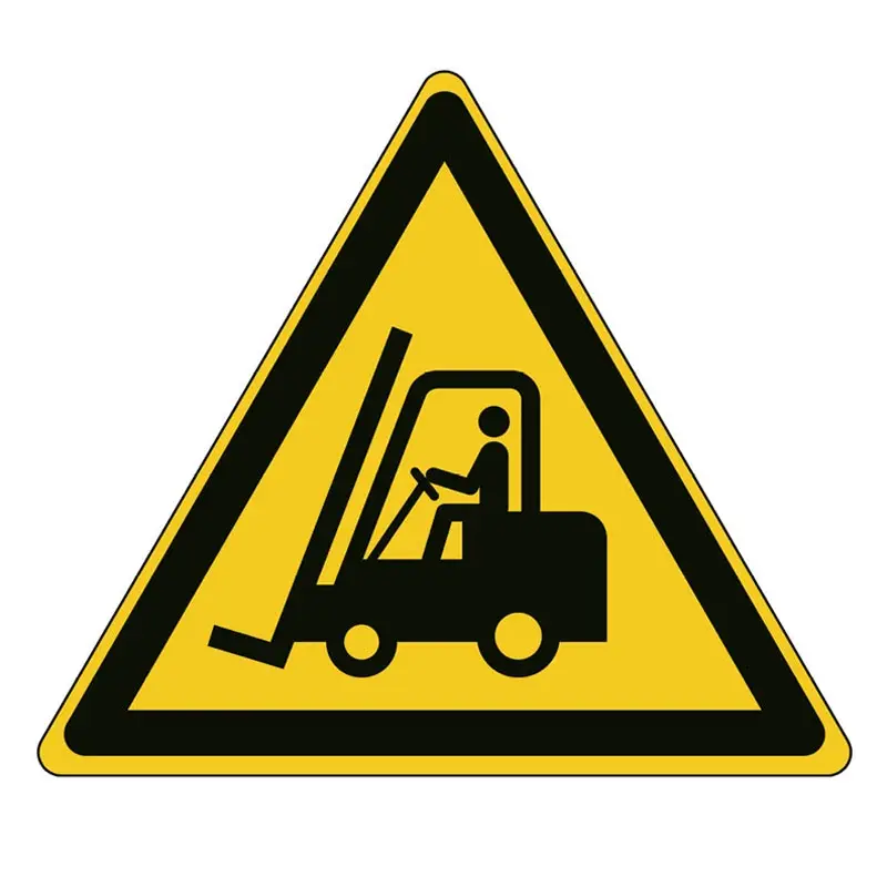 Sticker waarschuwing transportvoertuigen W014 driehoek
