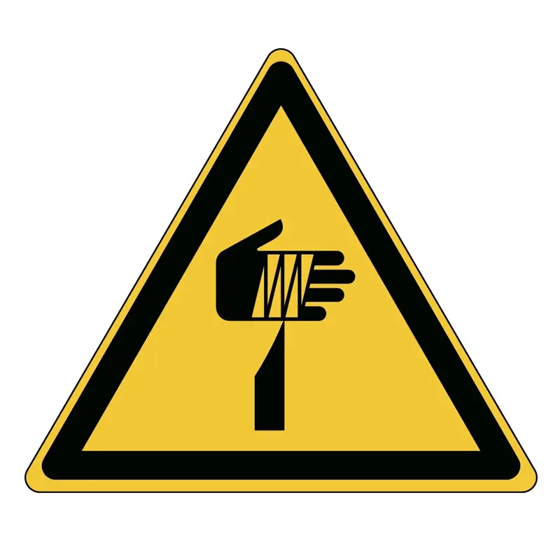 Sticker waarschuwing: gevaar scherpe elementen W022 200 mm