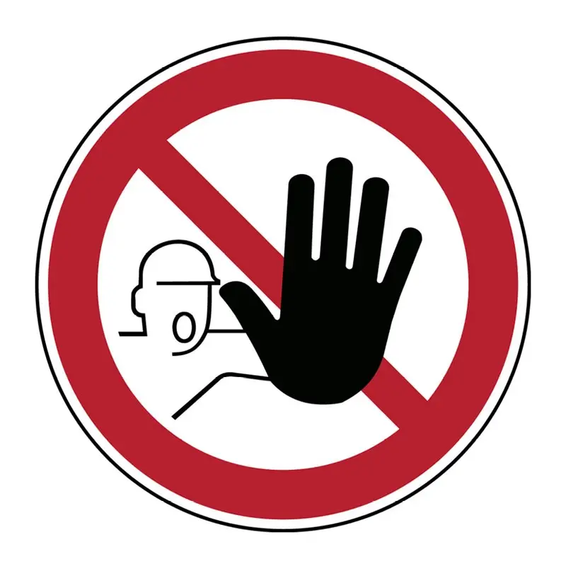 Sticker verboden toegang voor onbevoegden PIC 209 rond