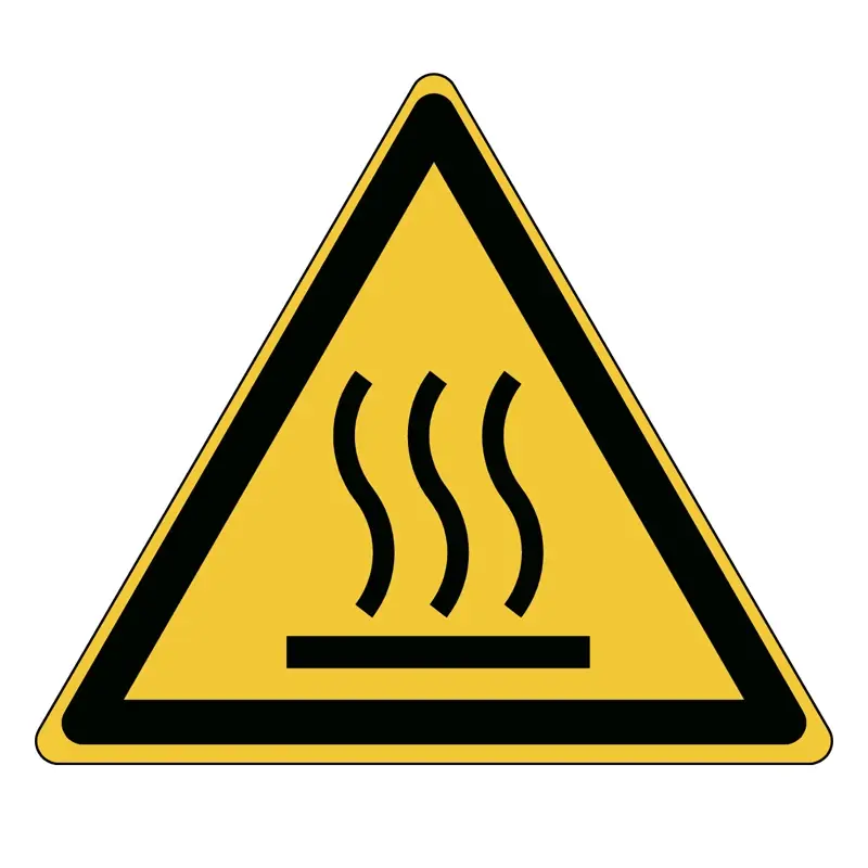 Sticker waarschuwing warm oppervlak W017