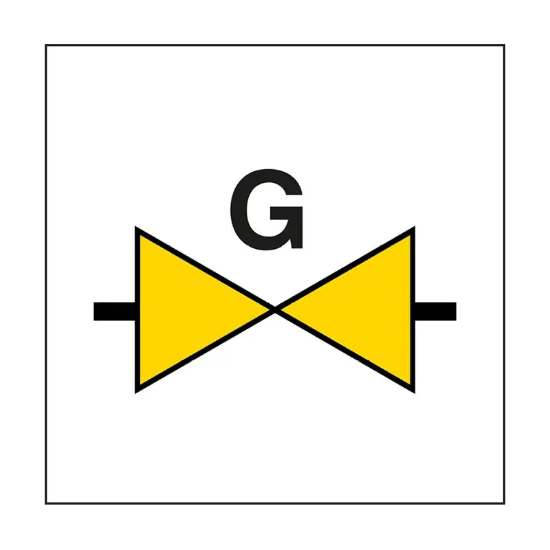 Sticker locatieaanduiding gasafsluiter PIC 1010