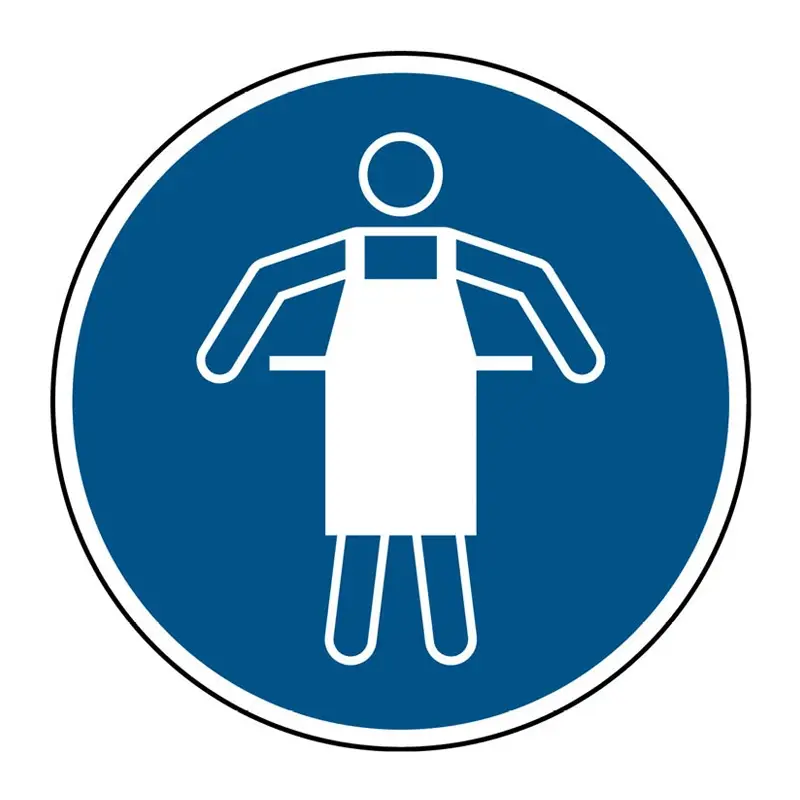 Sticker beschermschort verplicht M026 rond