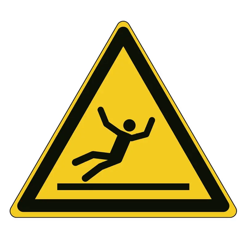 Brady sticker pictogram waarschuwing glad oppervlak driehoek W011