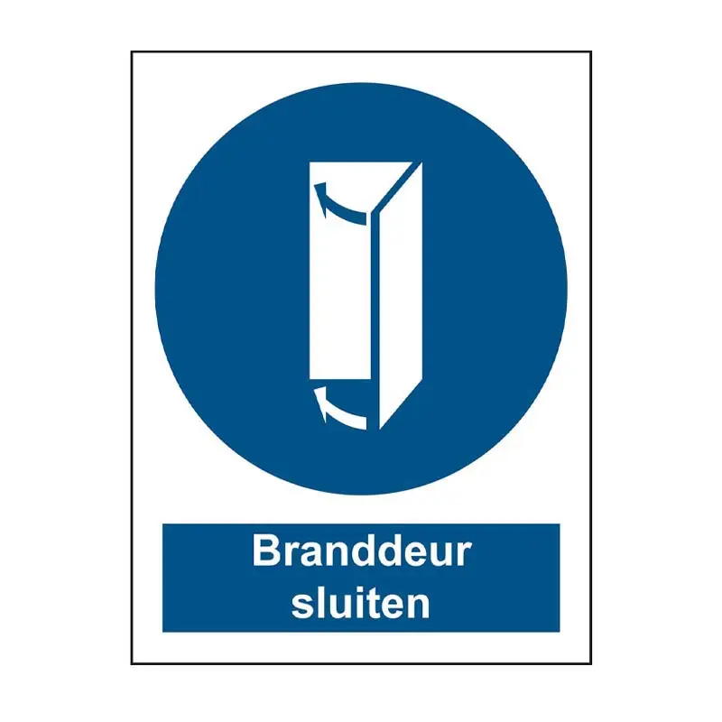 Brady sticker branddeur sluiten STN 1021 148x210 mm<linebreak>