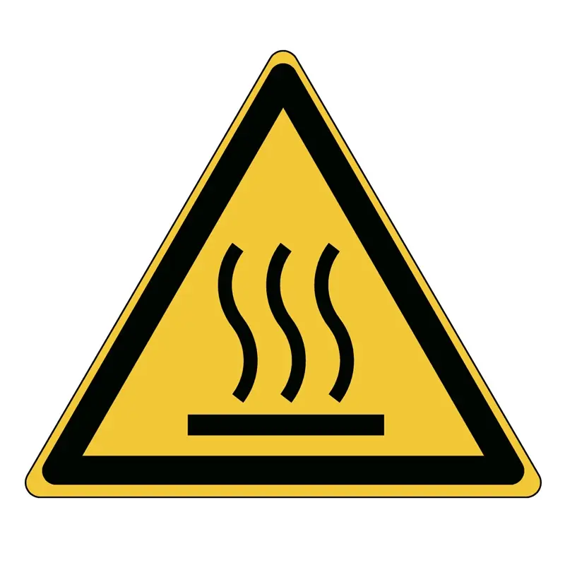 Sticker waarschuwing warm oppervlak W017 B-863