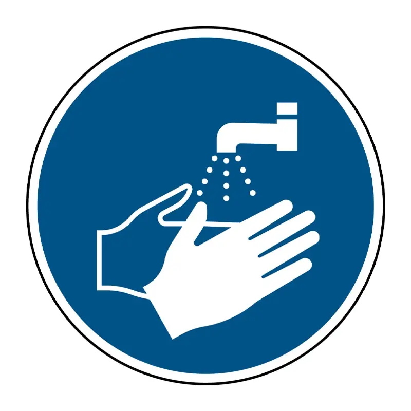 Sticker handen wassen verplicht M011 B-862