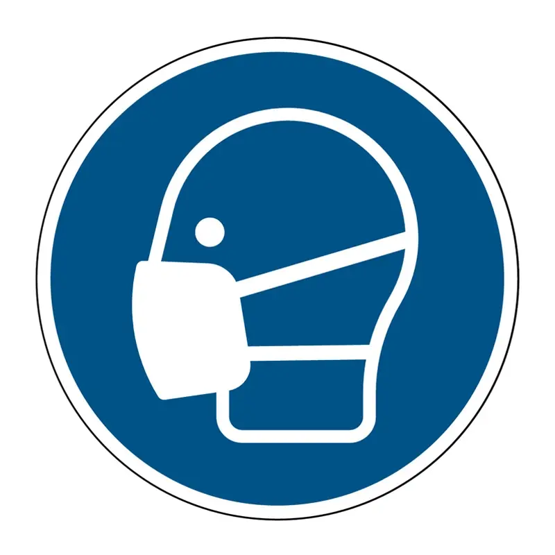 Sticker ademhalingsbescherming verplicht M016 B-862