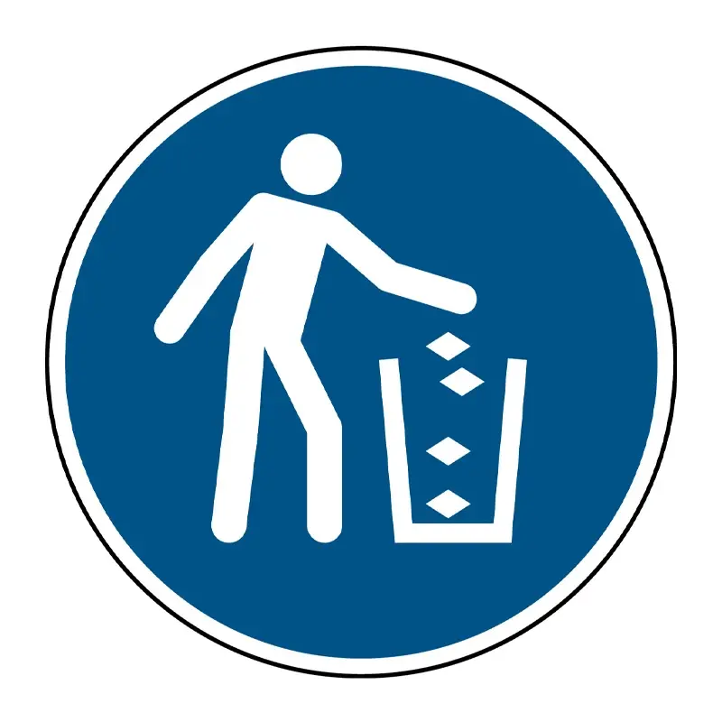 Sticker gebruik de vuilnisbak M030 B-863