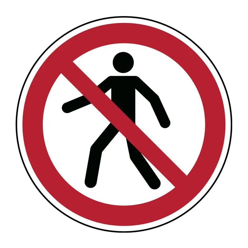 Sticker verboden voor voetgangers P004 B-862