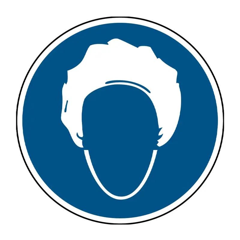 Sticker haarnet verplicht PIC269 B-862