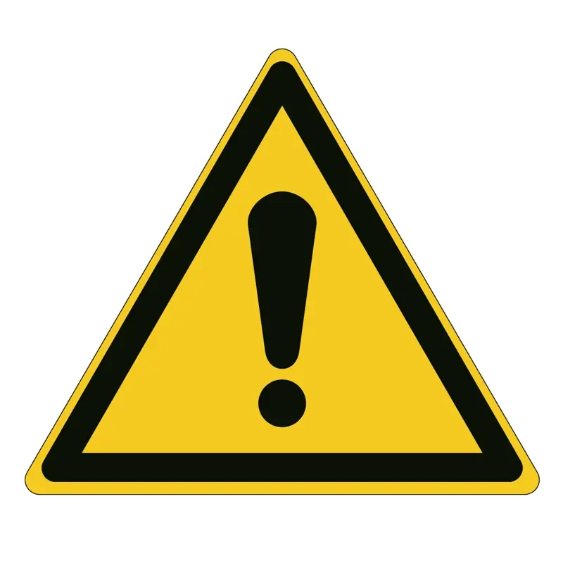 Sticker waarschuwing W001 B-862