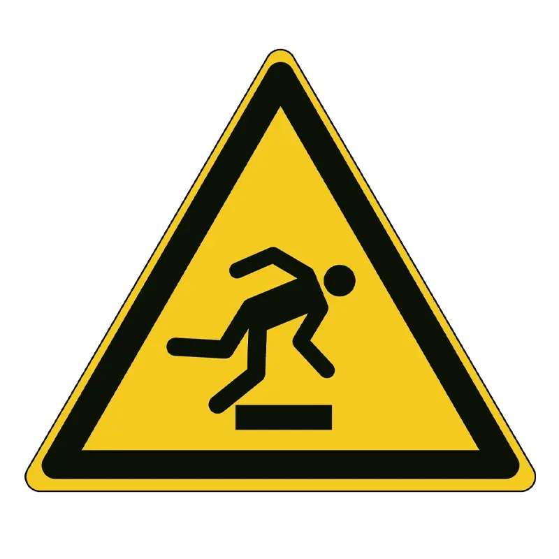 Sticker waarschuwing struikelgevaar W007 B-862