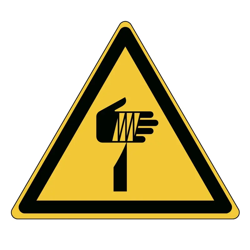 Sticker waarschuwing gevaar scherpe elementen W022 B-862